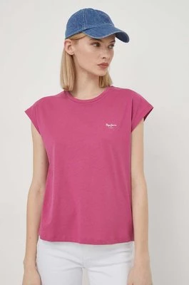 Pepe Jeans t-shirt bawełniany LORY damski kolor różowy PL505853