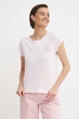 Pepe Jeans t-shirt bawełniany damski kolor różowy