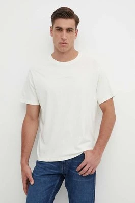 Pepe Jeans t-shirt bawełniany Dave Tee męski kolor beżowy z nadrukiem PM509231