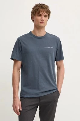 Pepe Jeans t-shirt bawełniany DAVY TEE męski kolor szary z nadrukiem PM509626