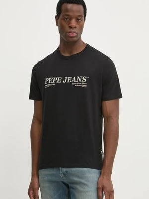 Pepe Jeans t-shirt bawełniany DYLAN TEE męski kolor czarny z nadrukiem PM509728