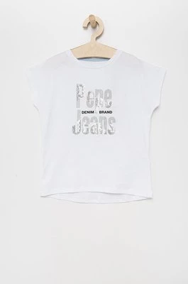 Pepe Jeans t-shirt bawełniany dziecięcy Kaela kolor biały