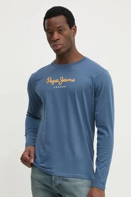 Pepe Jeans t-shirt bawełniany Eggo męski kolor niebieski z nadrukiem