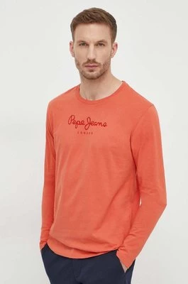 Pepe Jeans t-shirt bawełniany Eggo męski kolor pomarańczowy z nadrukiem PM508209