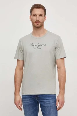 Pepe Jeans t-shirt bawełniany Eggo męski kolor zielony z nadrukiem PM508208