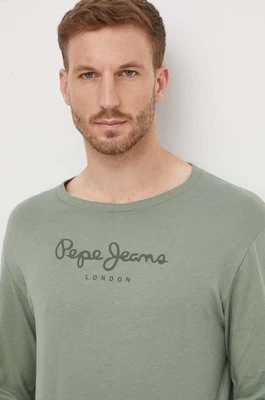 Pepe Jeans t-shirt bawełniany Eggo męski kolor zielony z nadrukiem PM508209