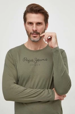 Pepe Jeans t-shirt bawełniany Eggo męski kolor zielony z nadrukiem PM508209