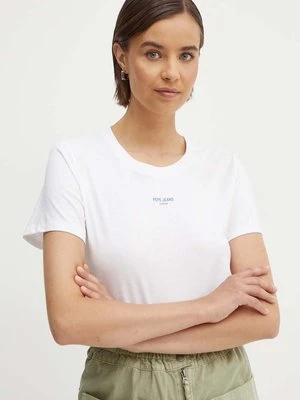 Pepe Jeans t-shirt bawełniany EMILY damski kolor biały PL505877