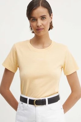 Pepe Jeans t-shirt bawełniany EMILY damski kolor żółty PL505877