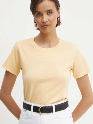 Pepe Jeans t-shirt bawełniany EMILY damski kolor żółty PL505877