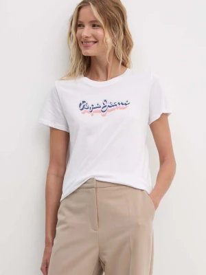 Pepe Jeans t-shirt bawełniany ENARA biały