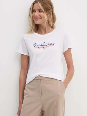 Pepe Jeans t-shirt bawełniany ENARA damski kolor biały PL505879