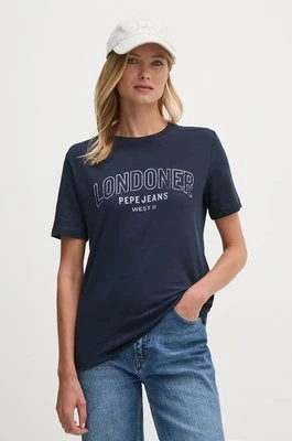 Pepe Jeans t-shirt bawełniany GABBY damski kolor granatowy PL505968