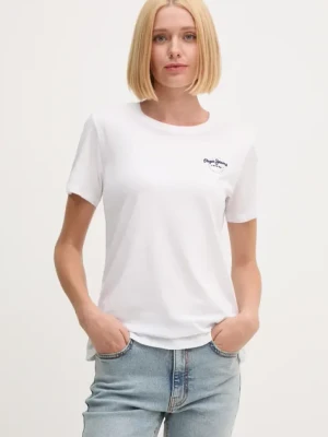 Pepe Jeans t-shirt bawełniany GABRIELA damski kolor biały PL505967