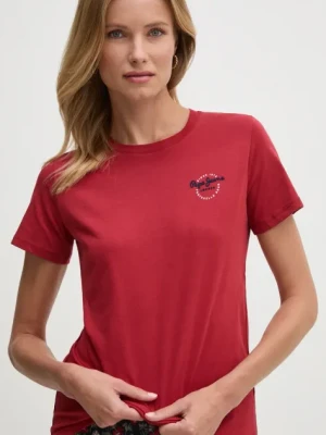 Pepe Jeans t-shirt bawełniany GABRIELA damski kolor bordowy PL505967