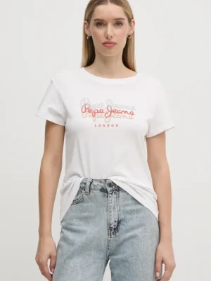 Pepe Jeans t-shirt bawełniany GALEY damski kolor biały PL505941