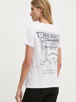 Pepe Jeans t-shirt bawełniany GENEVIVE damski kolor biały PL505974