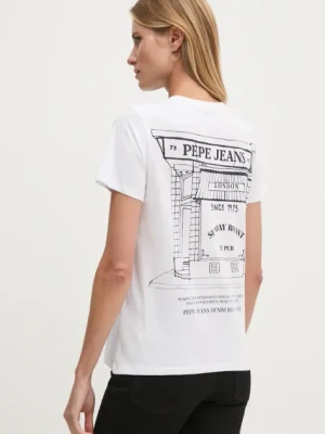 Pepe Jeans t-shirt bawełniany GENEVIVE damski kolor biały PL505974