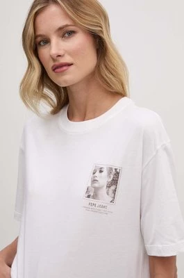 Pepe Jeans t-shirt bawełniany GILLY damski kolor biały PL505975