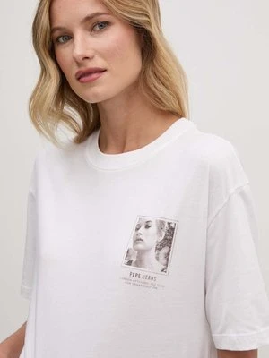 Pepe Jeans t-shirt bawełniany GILLY damski kolor biały PL505975