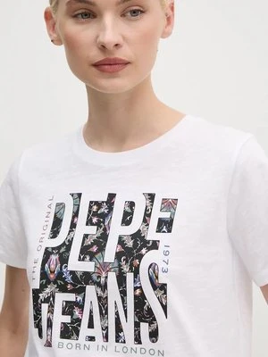 Pepe Jeans t-shirt bawełniany GLORIA damski kolor biały PL505964