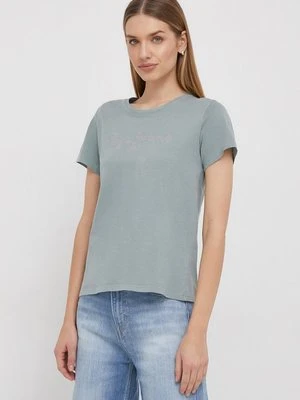 Pepe Jeans t-shirt bawełniany HAILEY damski kolor zielony PL505749