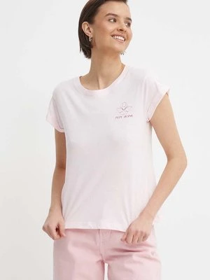 Pepe Jeans t-shirt bawełniany KAYLA damski kolor różowy PL505823