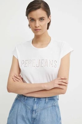 Pepe Jeans t-shirt bawełniany LILITH damski kolor biały PL505837