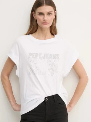 Pepe Jeans t-shirt bawełniany LIRA damski kolor biały PL505996