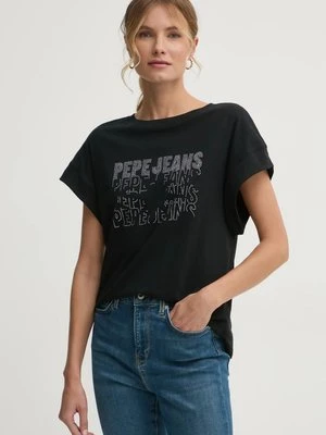 Pepe Jeans t-shirt bawełniany LIRA damski kolor czarny PL505996