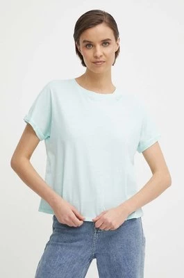 Pepe Jeans t-shirt bawełniany LIU damski kolor turkusowy PL505832