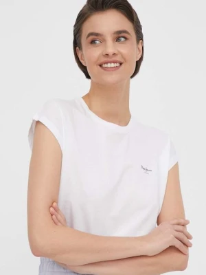 Pepe Jeans t-shirt bawełniany LORY damski kolor biały PL505853