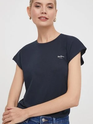 Pepe Jeans t-shirt bawełniany LORY damski kolor granatowy PL505853