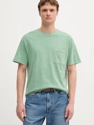 Pepe Jeans t-shirt bawełniany męski kolor zielony gładki PM509965