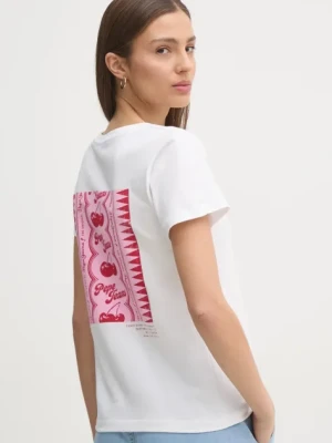 Pepe Jeans t-shirt bawełniany ROSEY damski kolor biały PL506070