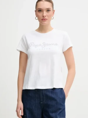 Pepe Jeans t-shirt bawełniany RYLEIGH damski kolor biały PL506014