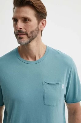 Pepe Jeans t-shirt bawełniany Single Carrinson męski kolor niebieski gładki