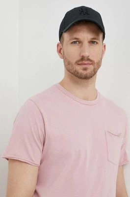 Pepe Jeans t-shirt bawełniany Single Carrinson męski kolor różowy gładki PM509392