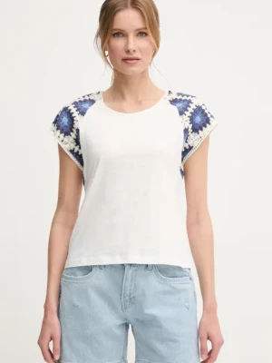Pepe Jeans t-shirt bawełniany VERENICE damski kolor biały PL506044