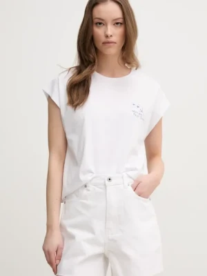 Pepe Jeans t-shirt bawełniany VIRGINIA damski kolor biały PL506055