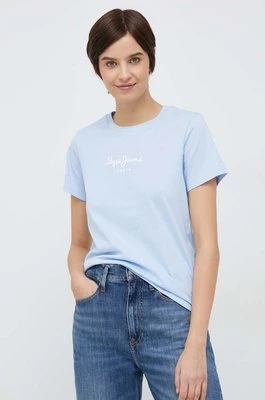 Pepe Jeans t-shirt bawełniany Wendy kolor niebieski