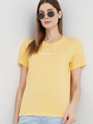 Pepe Jeans t-shirt bawełniany Wendy kolor żółty