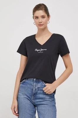 Pepe Jeans t-shirt bawełniany Wendys damski kolor czarny
