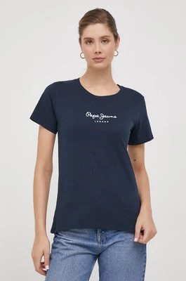 Pepe Jeans t-shirt bawełniany Wendys damski kolor granatowy