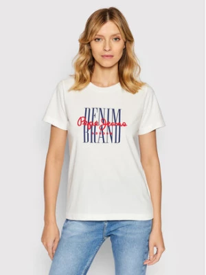 Pepe Jeans T-Shirt Camille PL505147 Biały Regular Fit