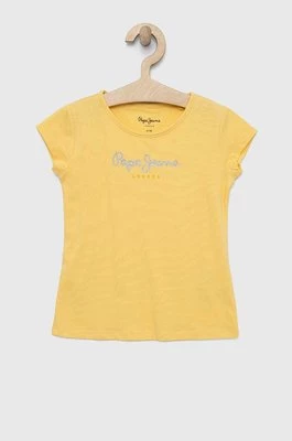 Pepe Jeans t-shirt dziecięcy kolor żółty