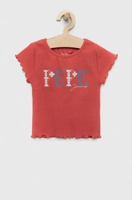 Pepe Jeans t-shirt dziecięcy PJL GJ Non-denim kolor czerwony