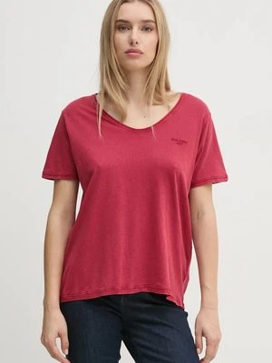 Pepe Jeans t-shirt FABIANA damski kolor czerwony PL505953