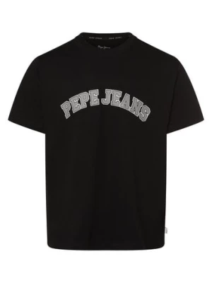 Pepe Jeans T-shirt męski Mężczyźni Bawełna czarny nadruk,