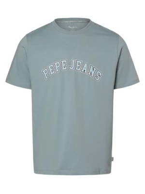 Pepe Jeans T-shirt męski Mężczyźni Bawełna niebieski nadruk,